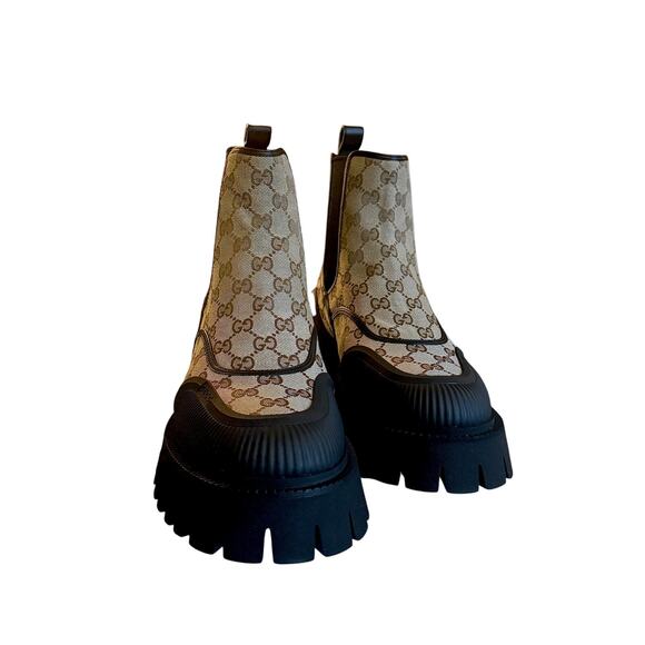 Gucci NWB Monogram Canvas Novo Chelsea Boots - Picture 2 of 8